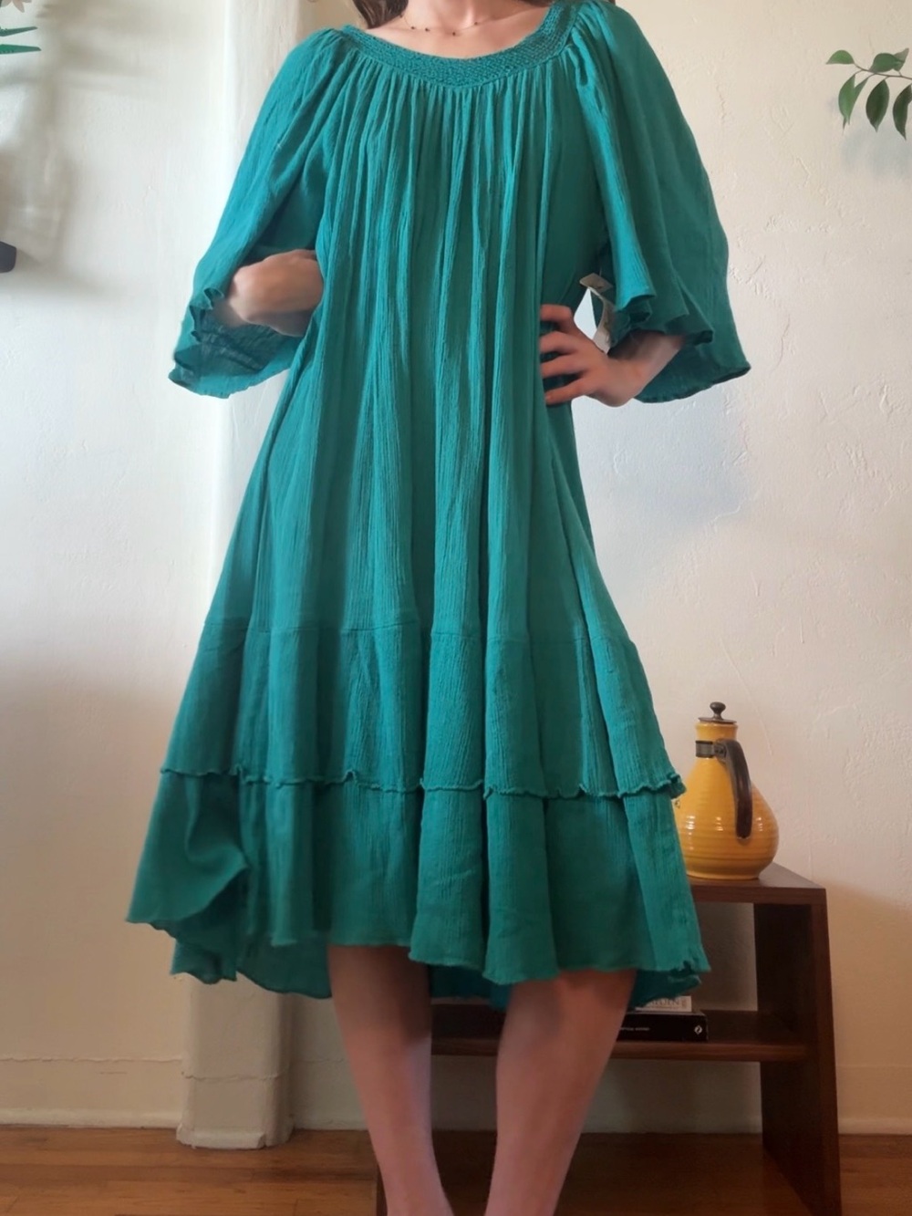 Vintage Turqoise Midi Dress